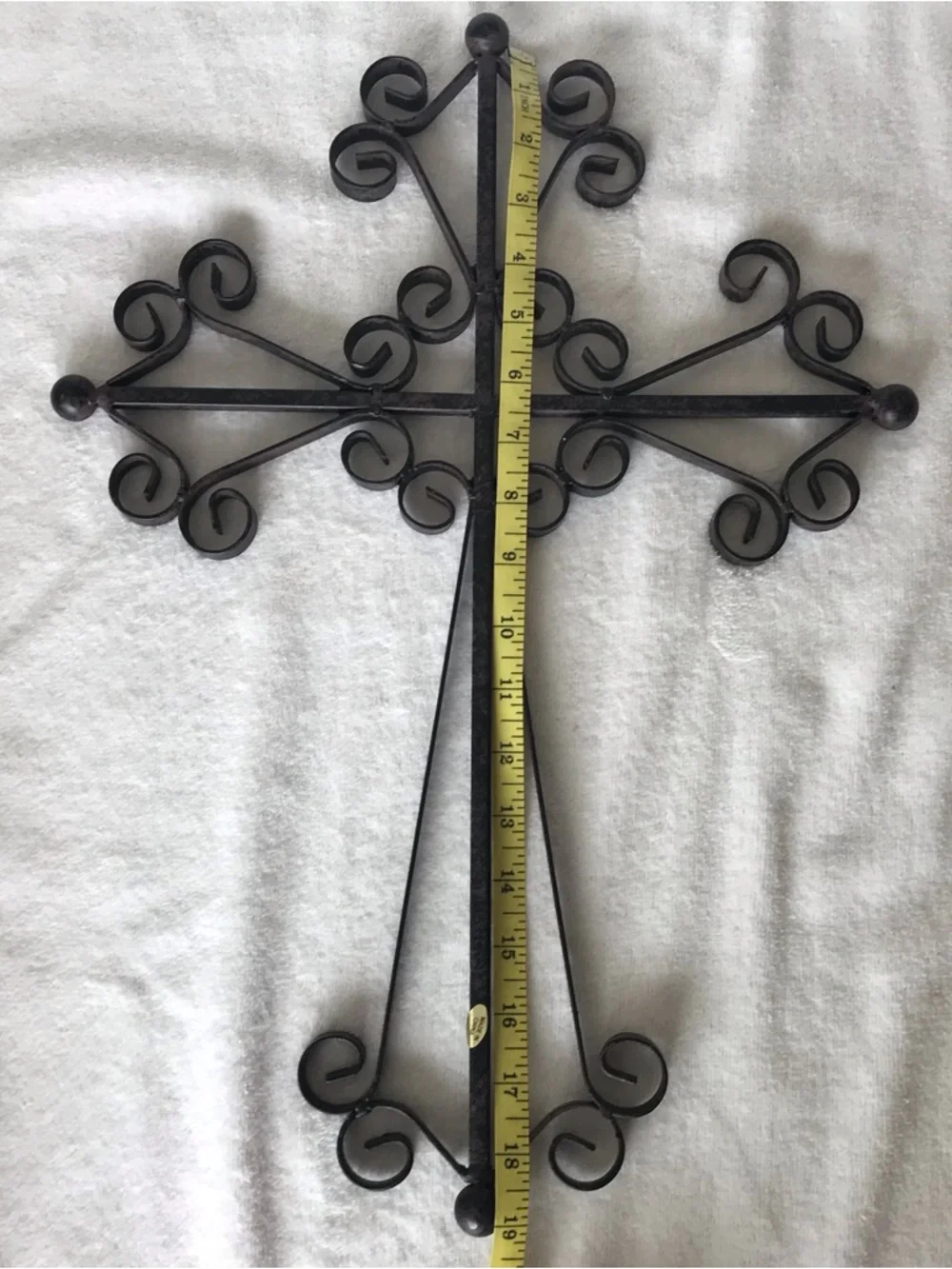 Wrought Iron Wall Cross Decor NIB